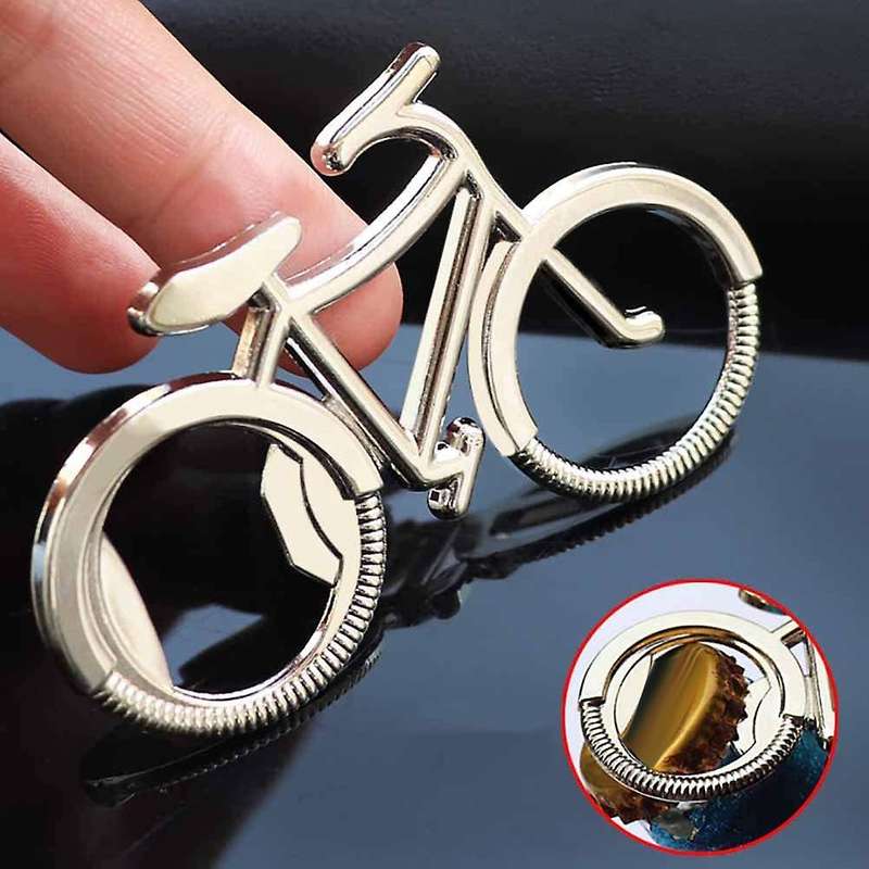 6 Pieces Bicycle Bottle Opener,novelty Metal Bike Shaped Beer Bottle Opener Key Ring for Men Women
