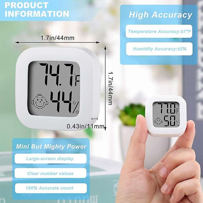 6 Pieces Humidity Gauge Humidity Sensor Indoor Thermometer Hight Accurate Temperature and Humidity M