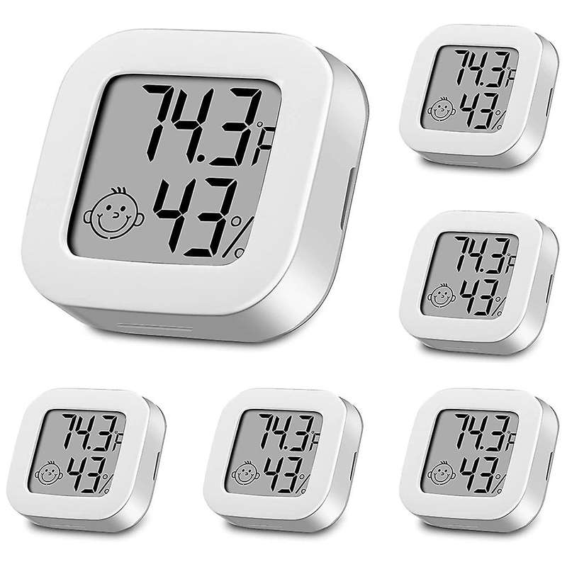 6 Pieces Humidity Gauge Humidity Sensor Indoor Thermometer Hight Accurate Temperature and Humidity M