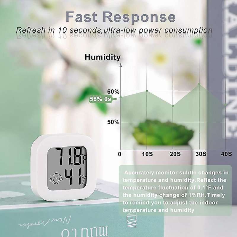 6 Pieces Humidity Gauge Humidity Sensor Indoor Thermometer Hight Accurate Temperature and Humidity M