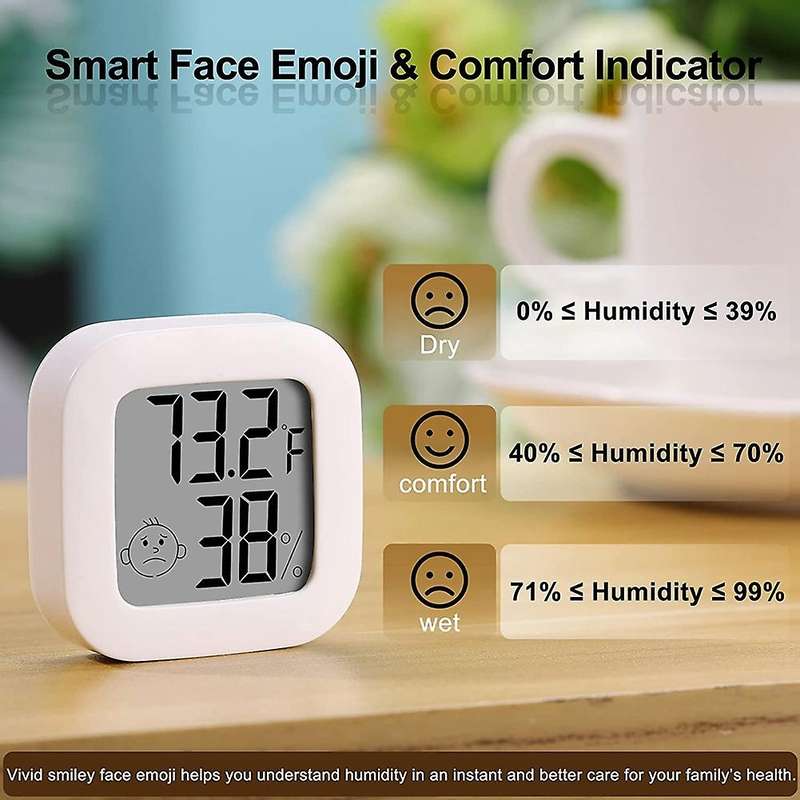 6 Pieces Humidity Gauge Humidity Sensor Indoor Thermometer Hight Accurate Temperature and Humidity M