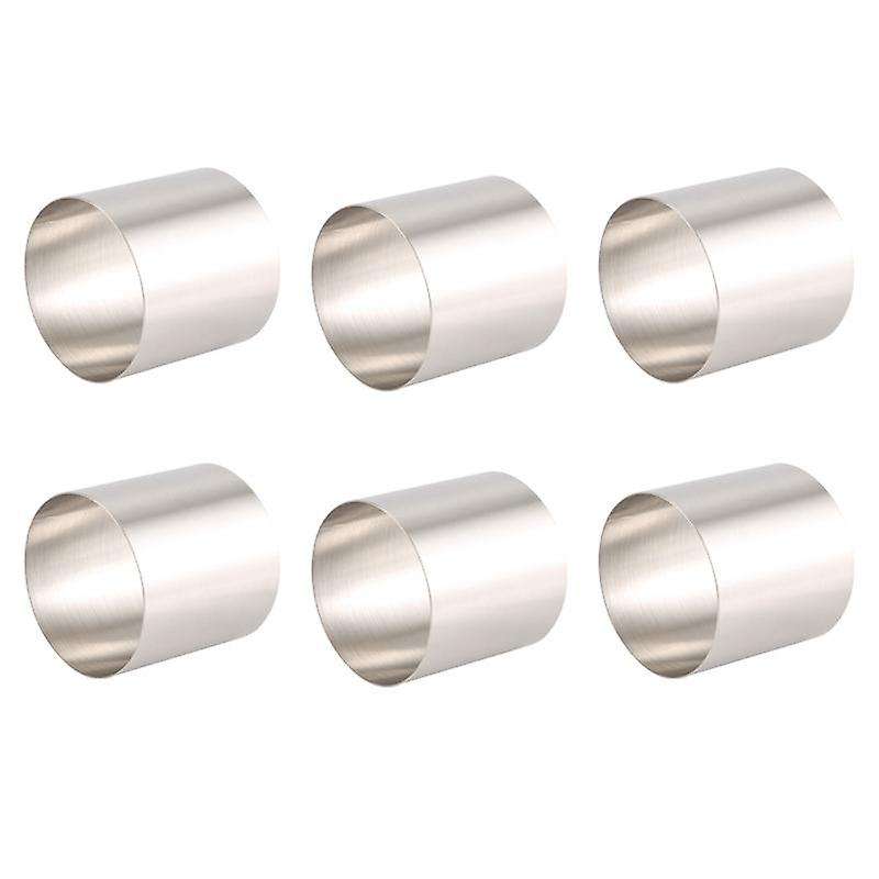 6 Pieces Round Biscuit Cutter Stainless Steel Mousse Ring Mini Circle Cookie Cutters Frying Egg Rin