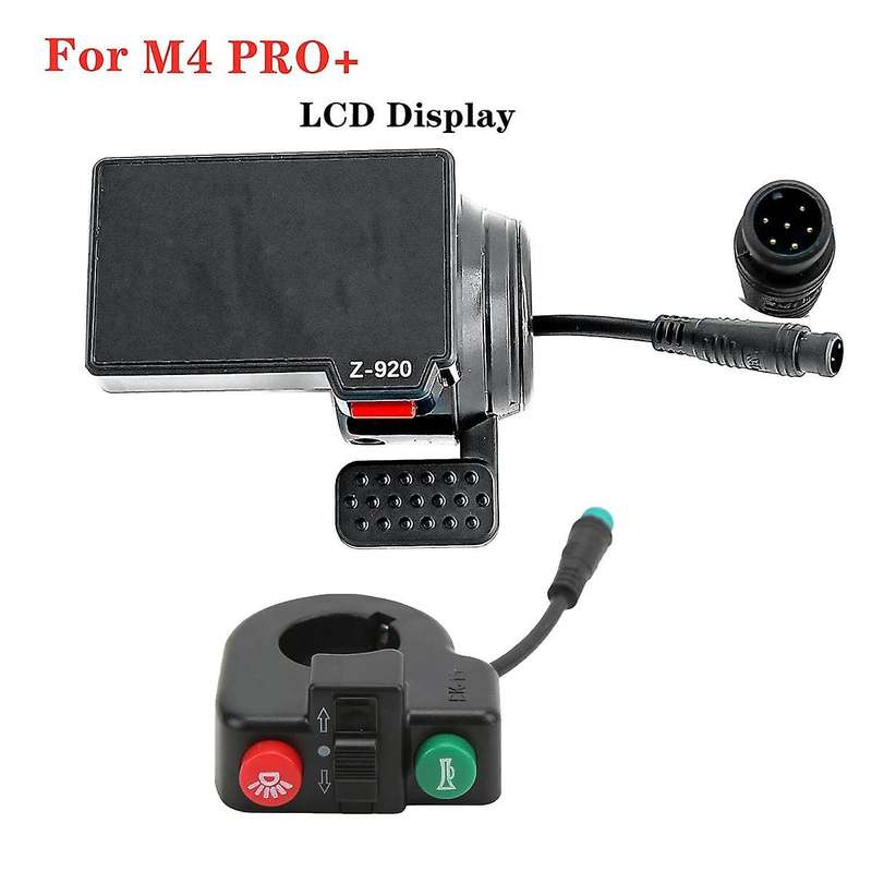 6 Pin LCD Display Dashboard+Switch Button for PRO+ Electric Scooter Instrument Display Replace Acces