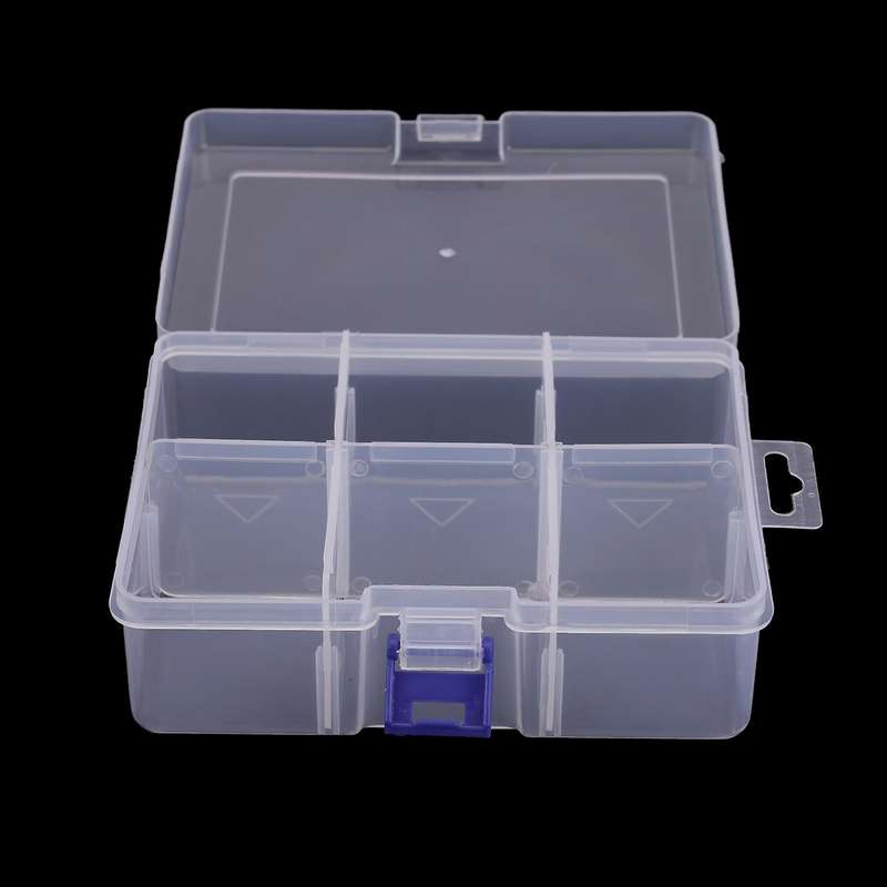 6 Removable Plastic Storage Box Jewelry/Earring/Tools Container
