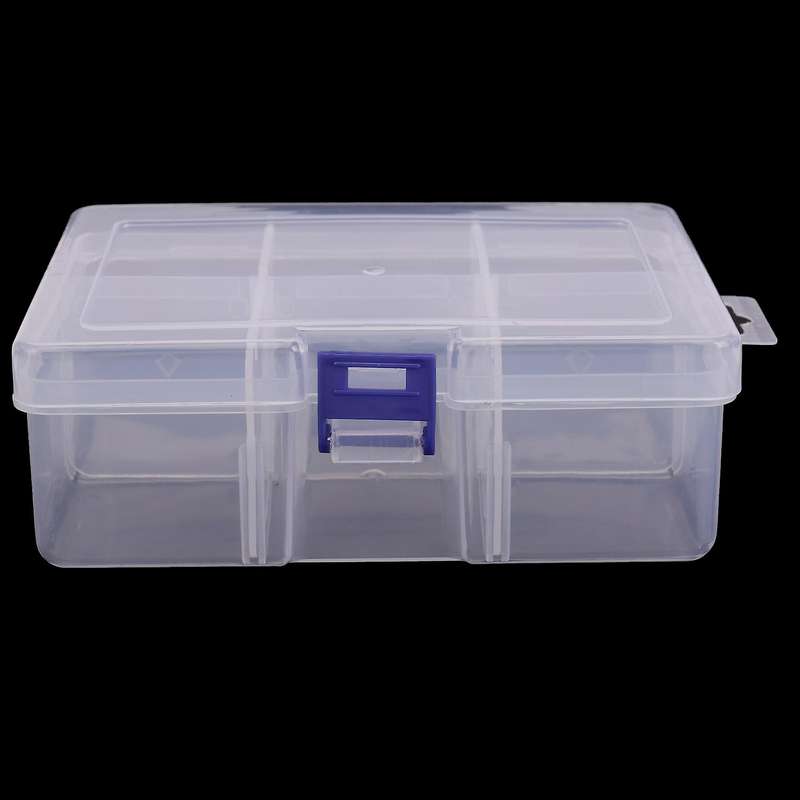 6 Removable Plastic Storage Box Jewelry/Earring/Tools Container