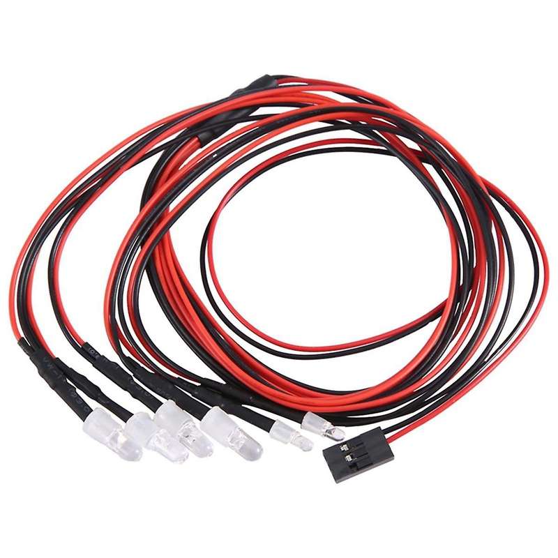 6 Rc Led Light Kit for 1/10 Rc Car Truck Crawler Rc Model Drift Car Headlight Taillight , 5mm & 3mm