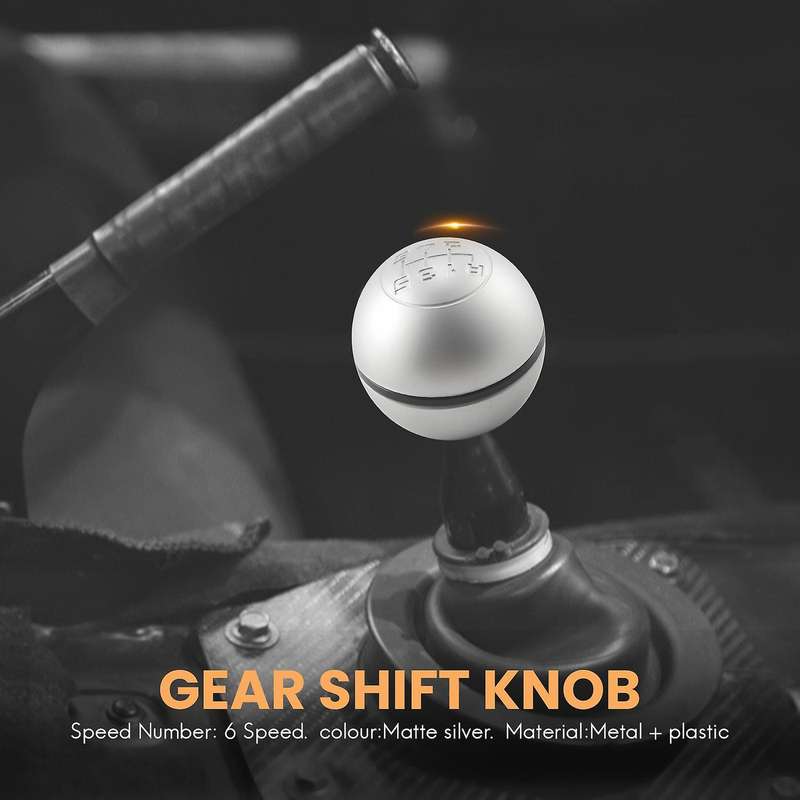6 Speed Car Manual Shift Knob Matte Lever Shifter Stick Hand Ball for 2010-On
