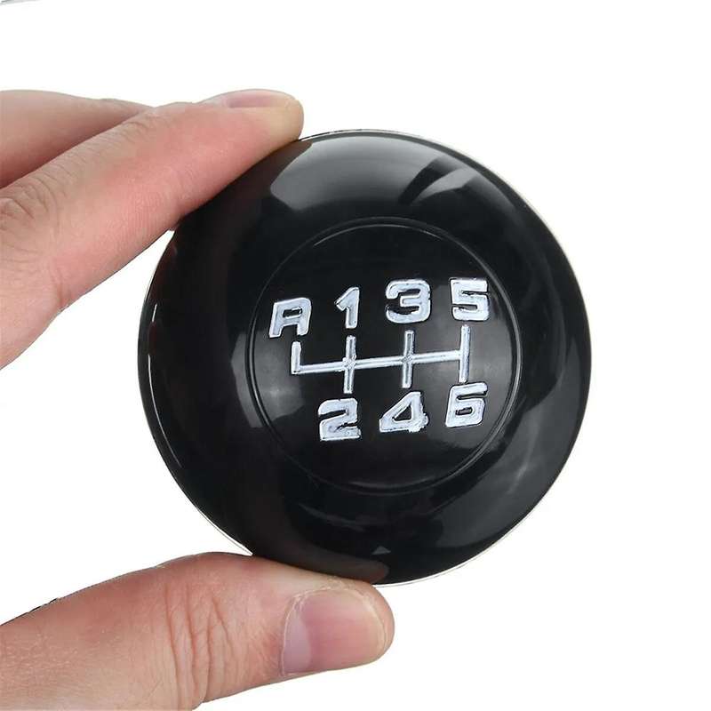 6 Speed Car Manual Gear Shift Knob Bright Lever Shifter Stick Hand Ball for 2010-2024 Black