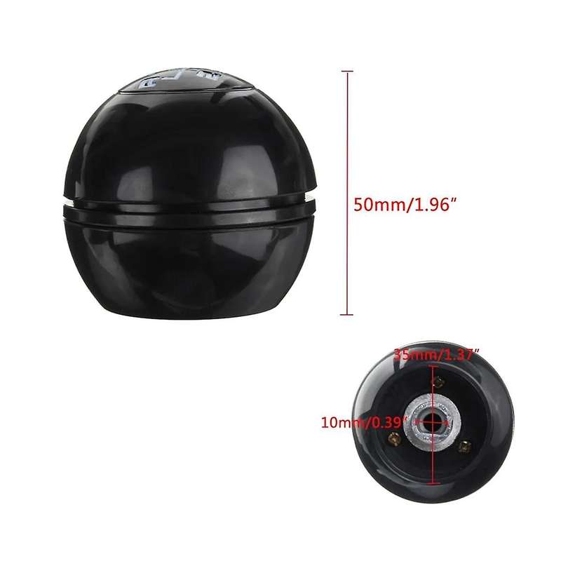 6 Speed Car Manual Gear Shift Knob Bright Lever Shifter Stick Hand Ball for 2010-2024 Black