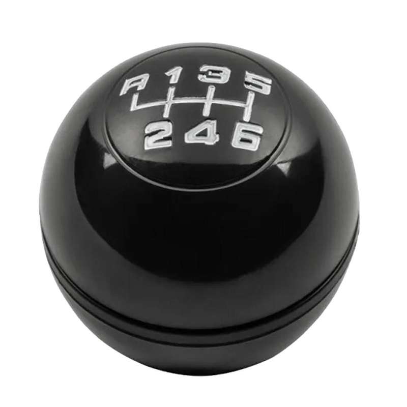 6 Speed Car Manual Gear Shift Knob Bright Lever Shifter Stick Hand Ball for 2010-2024 Black