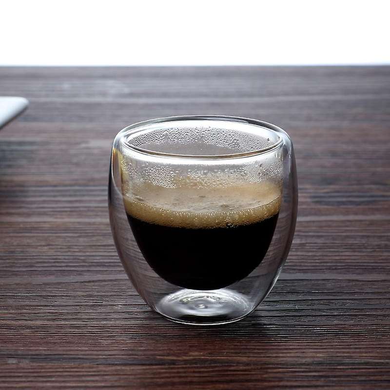 6 Sets Of 80ml Double-layer Hollow Glass Coffee Cup Sets for Drinking Tea, Coffee, Drinking Cups