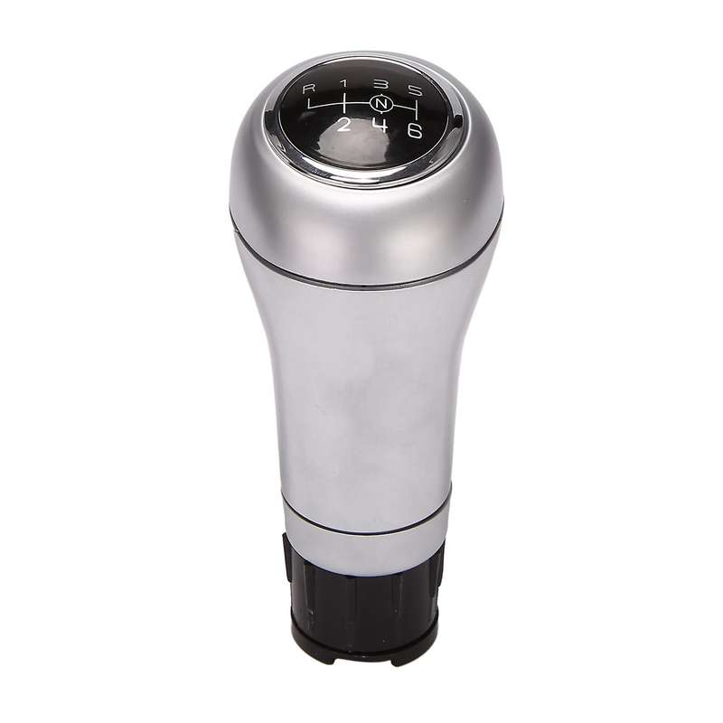 6 Speed Car Shift Knob Shifter Lever Gaiter Boot Cover for C/E/ W203 W204 C300 W207 W212 Silver