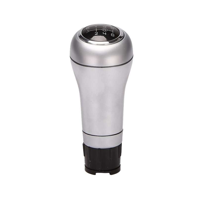 6 Speed Car Shift Knob Shifter Lever Gaiter Boot Cover for C/E/ W203 W204 C300 W207 W212 Silver