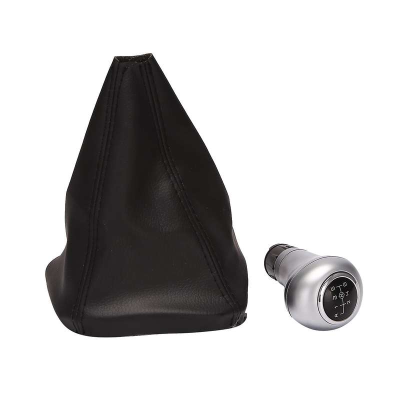 6 Speed Car Shift Knob Shifter Lever Gaiter Boot Cover for C/E/ W203 W204 C300 W207 W212 Silver