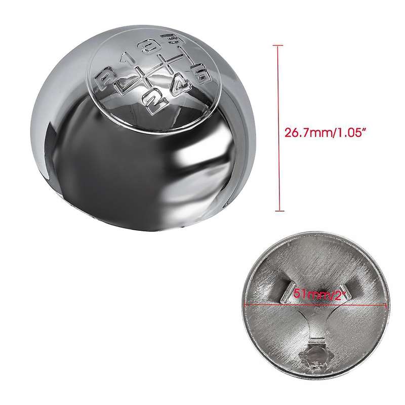 6 Speed Chrome Shift Knob Cap Cover Shifter Lever Handball Case Cover for 2010-on 55346345
