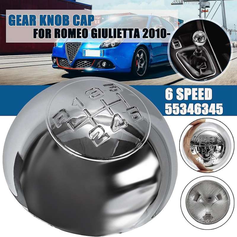 6 Speed Chrome Shift Knob Cap Cover Shifter Lever Handball Case Cover for 2010-on 55346345