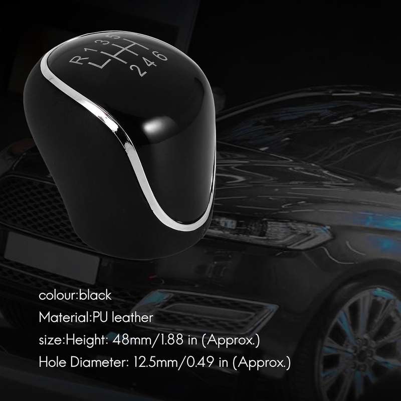 6 Speed Car PU Leather Shift Knob Shift Lever for Mondeo IV C-MAX Transit Focus MK3 MK4 Kuga