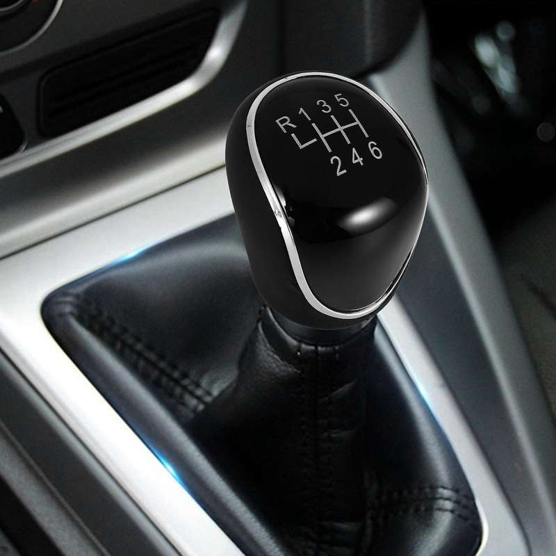 6 Speed Car PU Leather Shift Knob Shift Lever for Mondeo IV C-MAX Transit Focus MK3 MK4 Kuga