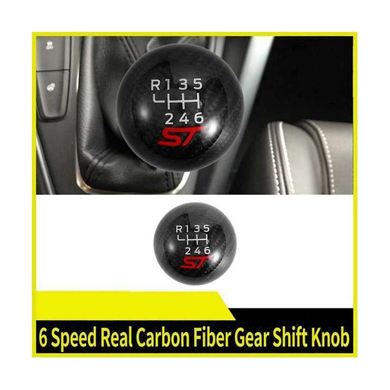 6 Speed Car Racing St Carbon Fiber Gear Shift Knob for Focus St Fiesta St