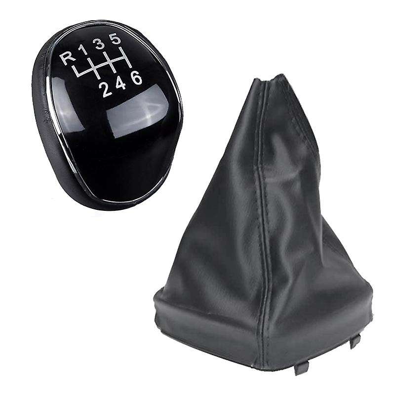6 Speed Leather Shift Knob Shift Lever Gaitor Boot Cover for Mondeo IV C-MAX Transit Focus MK3 MK4 K