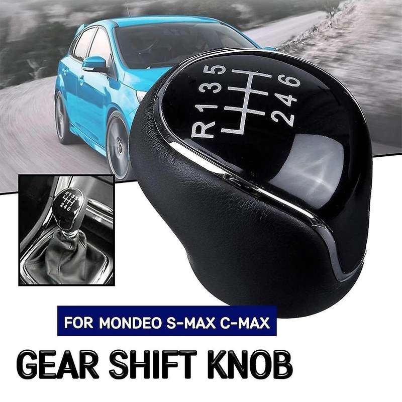 6 Speed Leather Shift Knob Shift Lever Gaitor Boot Cover for Mondeo IV C-MAX Transit Focus MK3 MK4 K