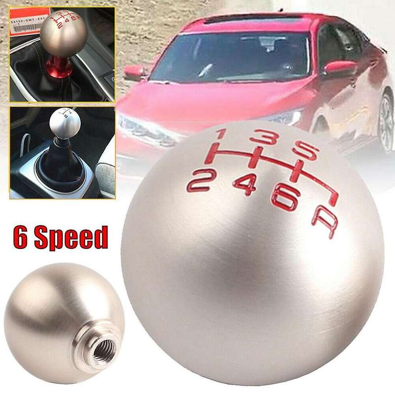 6 Speed Manual Ball Type Aluminum Gear Stick Shift Knob Shifter for