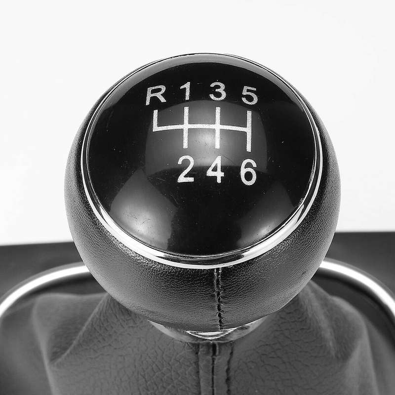 6 Speed Manual Gear Shift Knob W/ Boot Cover for -Golf MK5 MK6 2005-2014 Rabbit