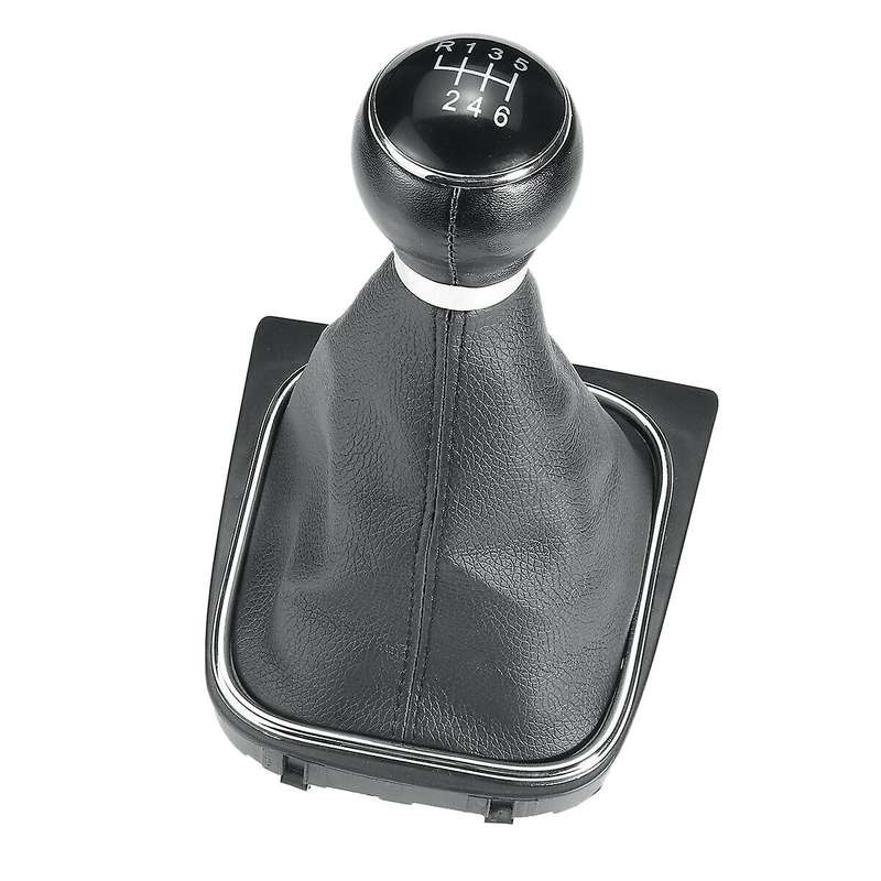 6 Speed Manual Gear Shift Knob W/ Boot Cover for -Golf MK5 MK6 2005-2014 Rabbit