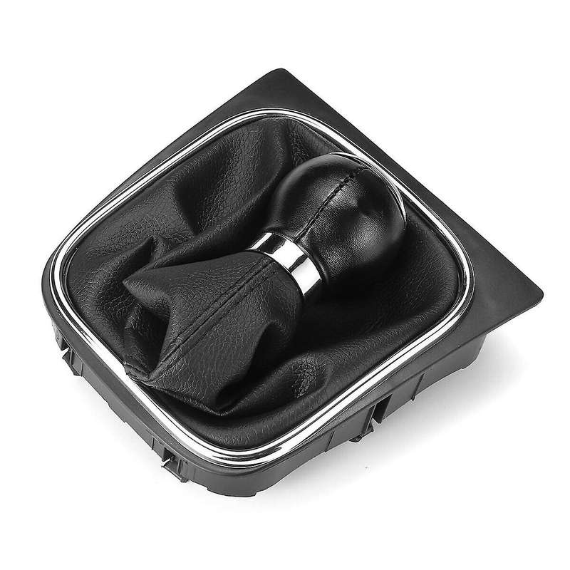 6 Speed Manual Gear Shift Knob W/ Boot Cover for -Golf MK5 MK6 2005-2014 Rabbit