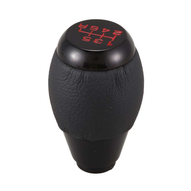 6 Speed Manual Red Stitching Black Leather Gear Shift Knob for EP3 SI