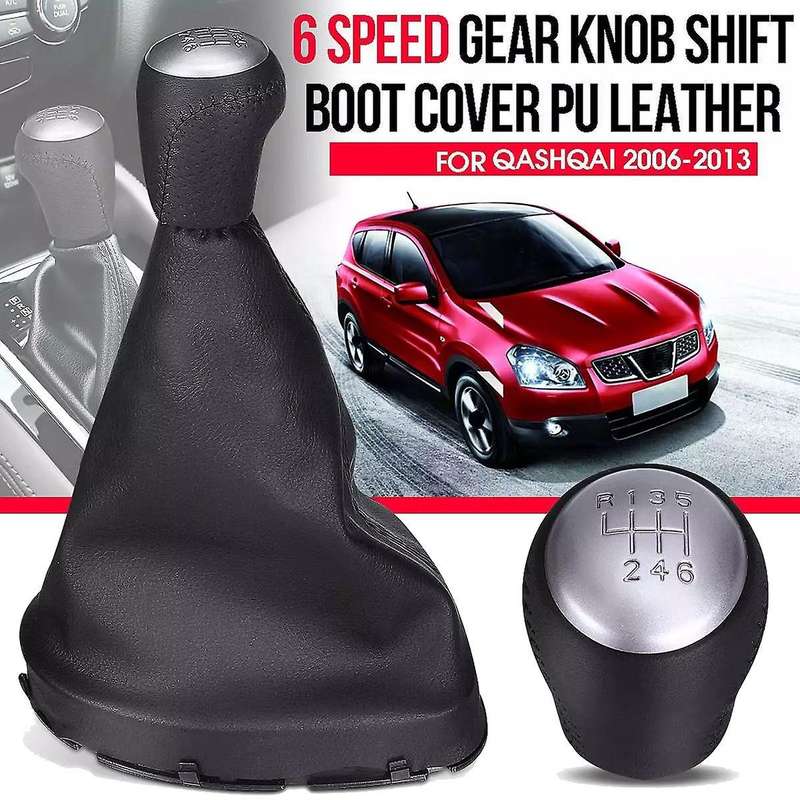 6 Speed PU Leather Car Gear Shift Knob Gaiter Boot Cover for I J10 2+2 2006 - 2013