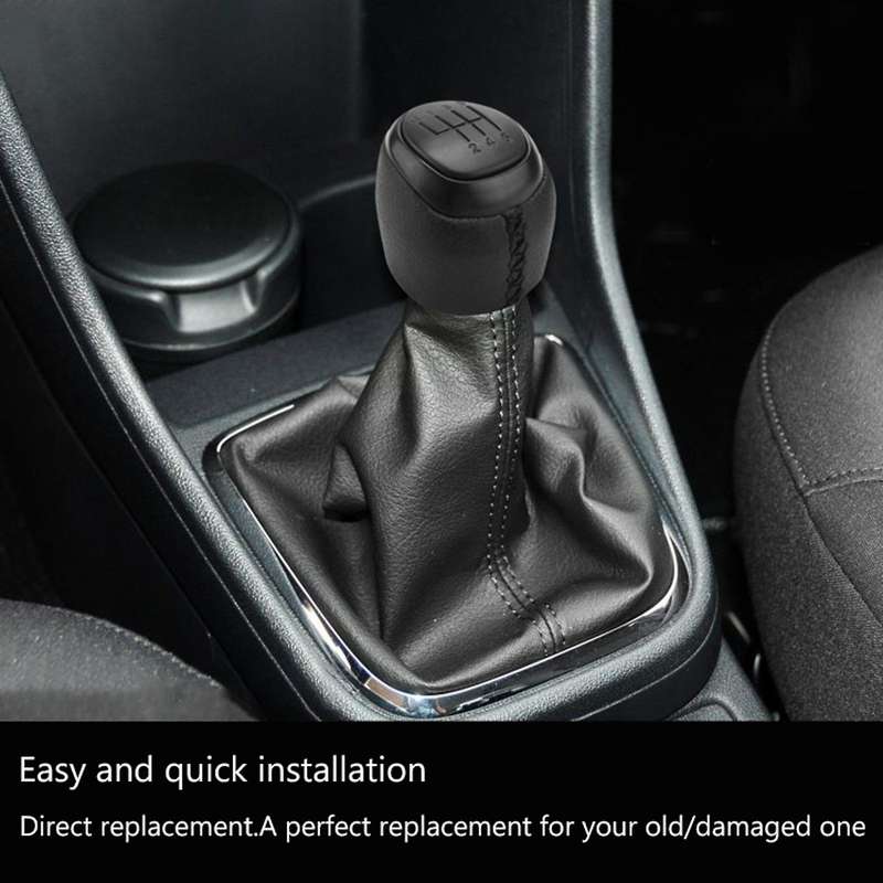 6 Speed Shift Knob Gaiter Boot Cover for SAAB 93 9-3 2003-2012 55566207 55353898