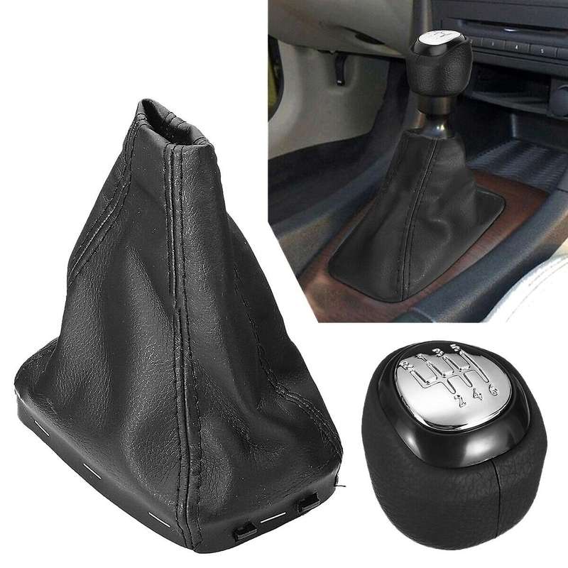 6 Speed Shift Knob Leather Lever Shifter for SAAB 93 9-3 2003-2012 Car Styling