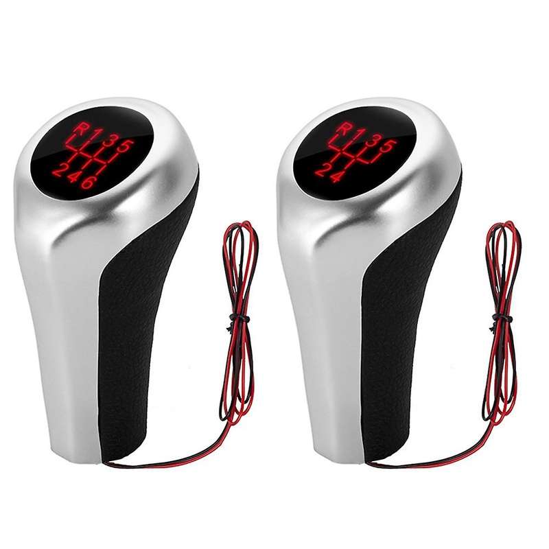 6 Speed Shift Knob W/led Red Backlight Leather Shifter Lever Handle Stick for E46 E90 E91 E92 X1 X3
