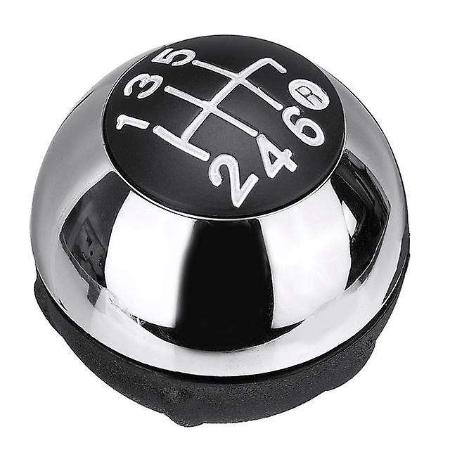 6 Speed Stick Shift Lever Knob Manual Transmission 55344048 for 500 2012-2018 Silver
