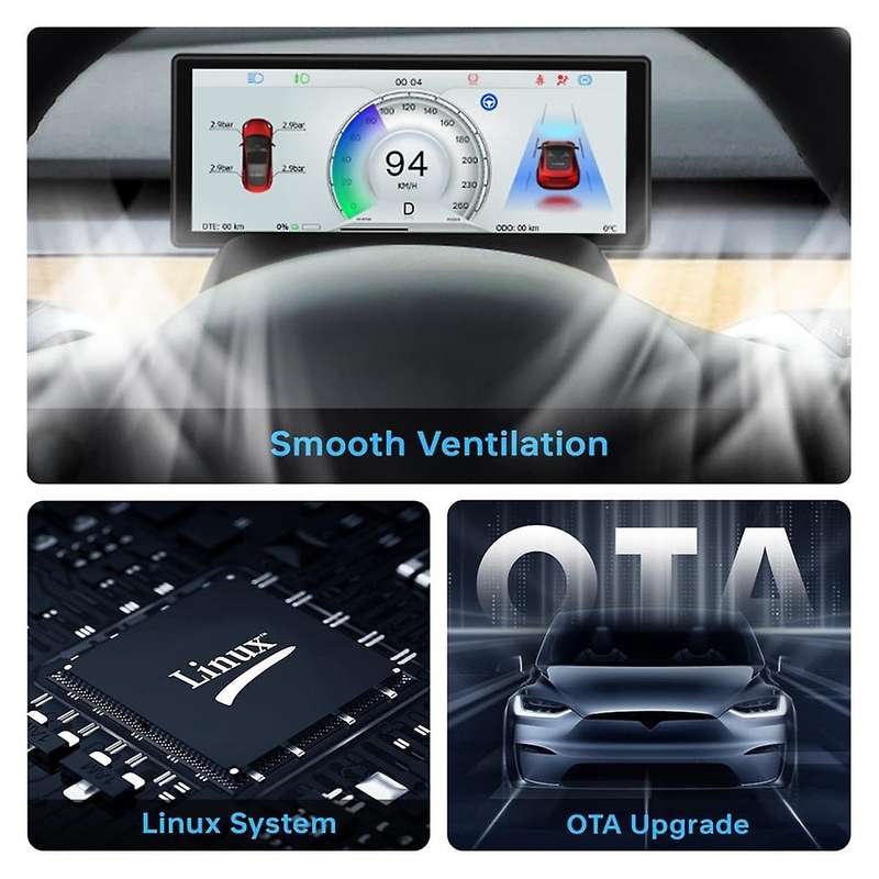 6.2 Inch HUD HD IPS Dashboard Display Screen for Model Y 2017-2023 Instrument Dashboard Head Up Disp