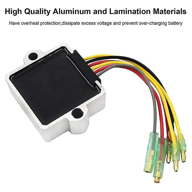 6 WIRE Voltage Regulator Rectifier 12 Volt for Mercury Mariner Outboard, Replace 830179, 830179-2,83