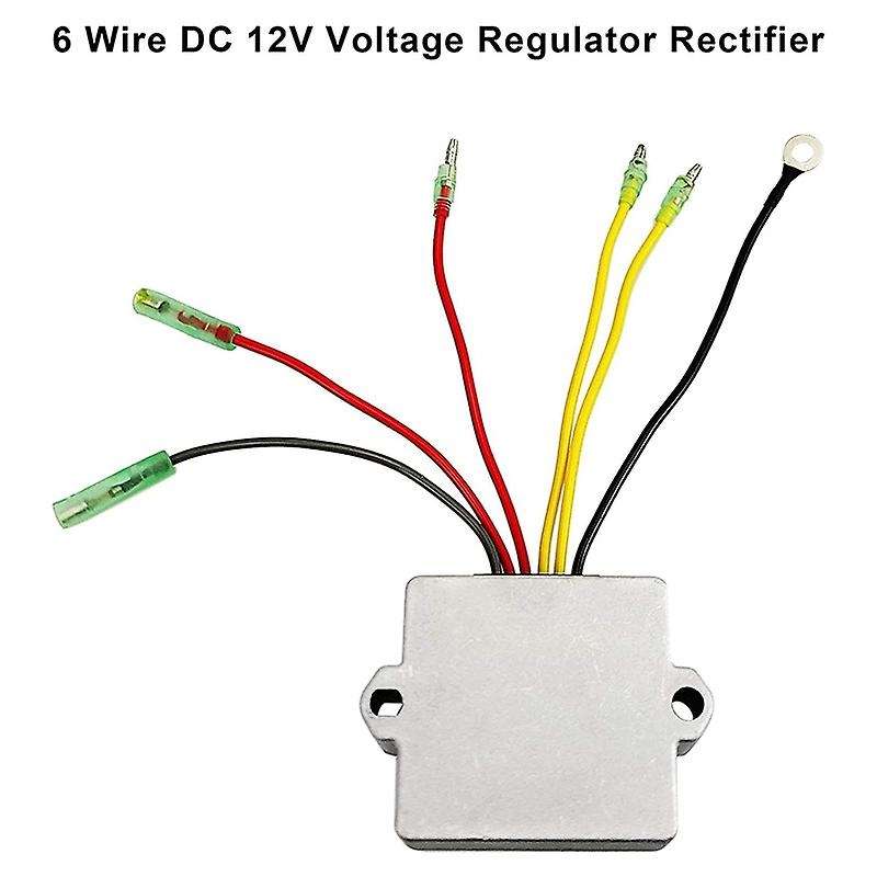 6 WIRE Voltage Regulator Rectifier 12 Volt for Mercury Mariner Outboard, Replace 830179, 830179-2,83