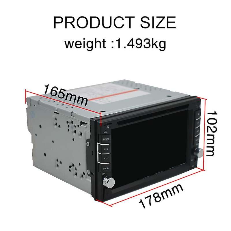 6.2inch Double 2 DIN Car DVD CD MP5 Player Bluetooth Stereo GPS Navigation Radio with Rear View Came