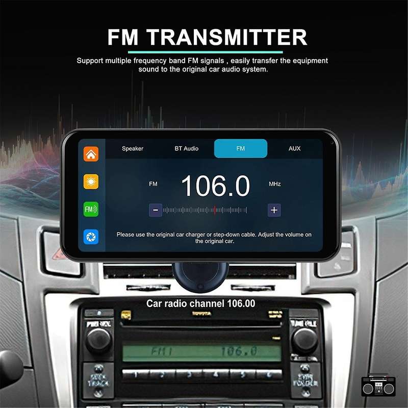 6.25In Screen MP5 Player Portable Bluetooth Car Radio Wireless Carplay Android Car Universal Multime