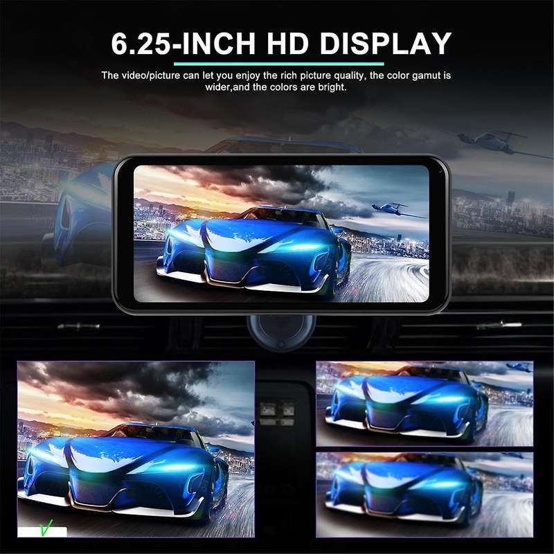 6.25In Screen MP5 Player Portable Bluetooth Car Radio Wireless Carplay Android Car Universal Multime