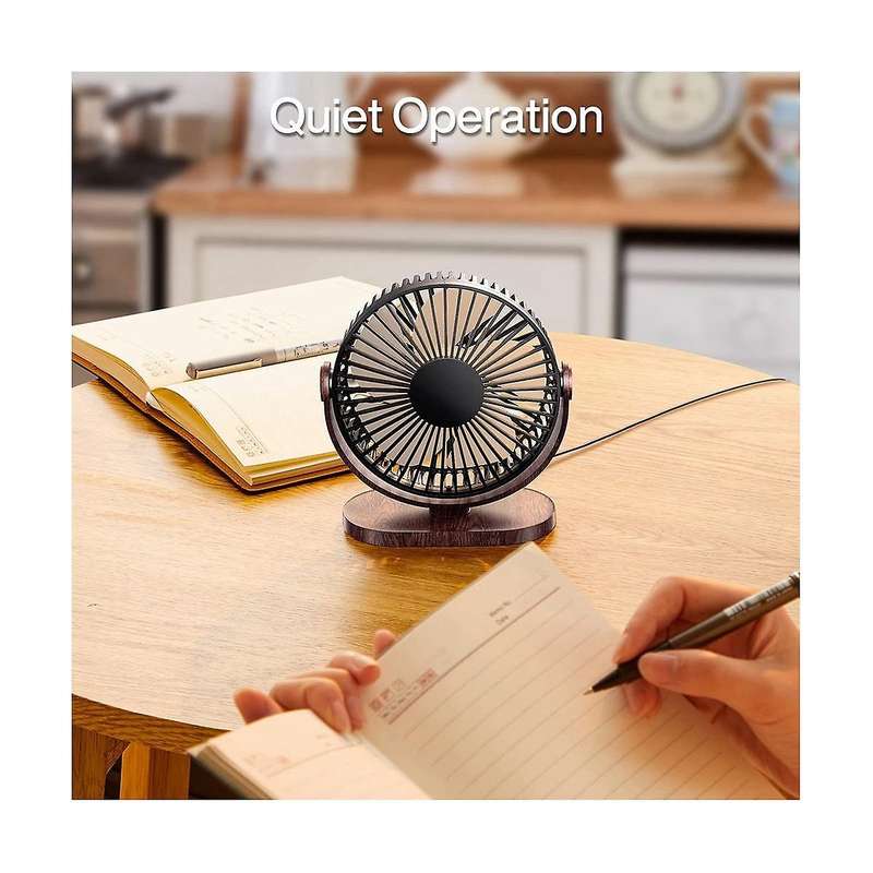 6.5 Inch Usb Desk Fan 3 Speeds Quiet Portable Desktop Table Fan 360 Adjustment Personal Mini Fan O