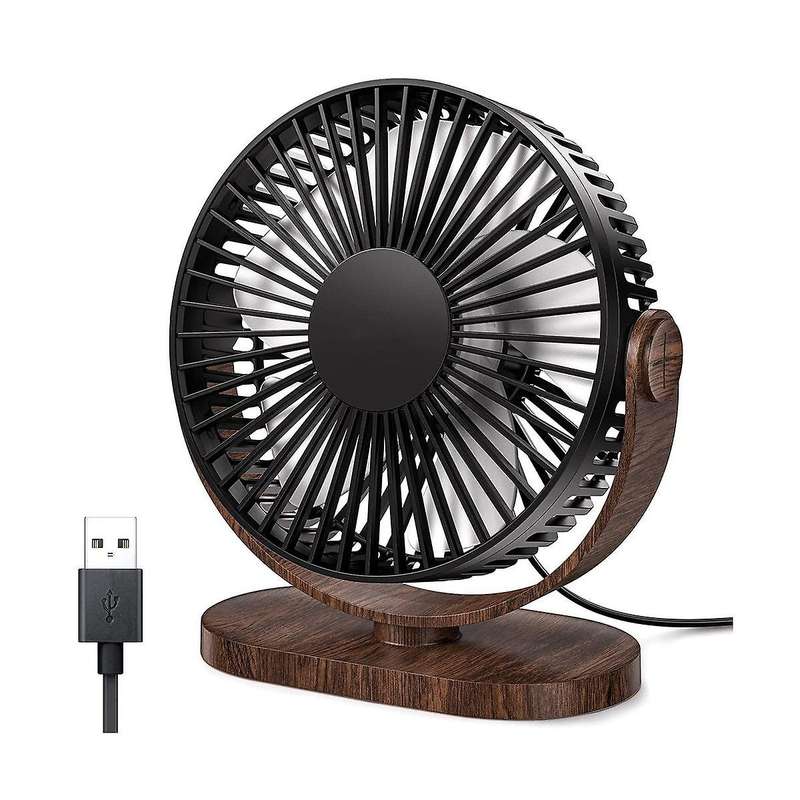6.5 Inch Usb Desk Fan 3 Speeds Quiet Portable Desktop Table Fan 360 Adjustment Personal Mini Fan O