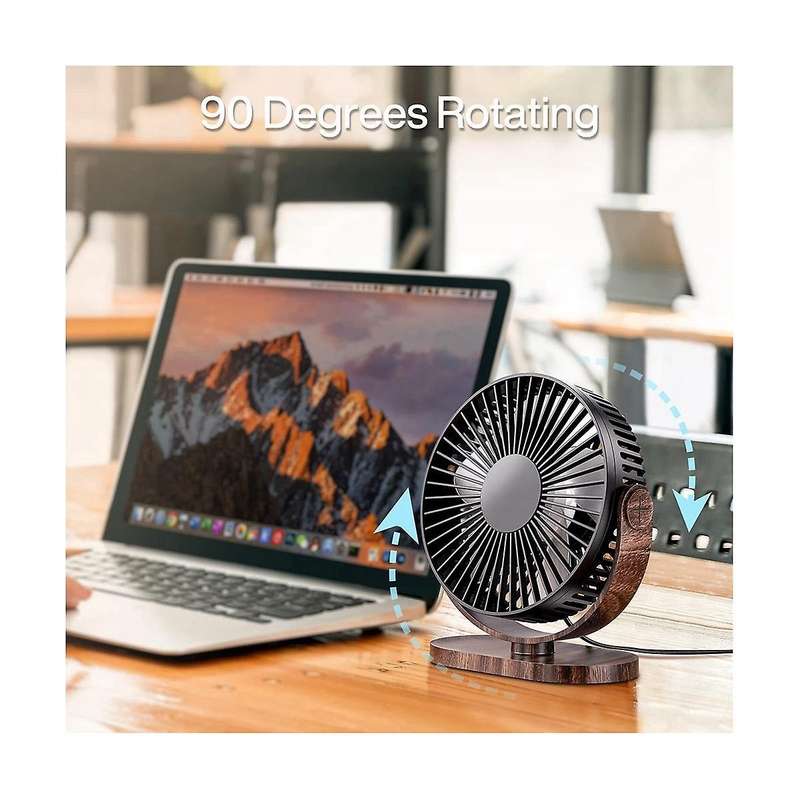 6.5 Inch Usb Desk Fan 3 Speeds Quiet Portable Desktop Table Fan 360 Adjustment Personal Mini Fan O