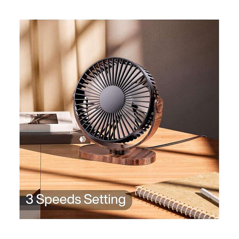 6.5 Inch Usb Desk Fan 3 Speeds Quiet Portable Desktop Table Fan 360 Adjustment Personal Mini Fan O