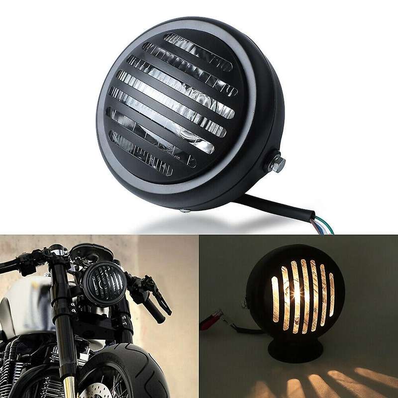 6.5Inch Retro Motorcycle Headlight Lamp Hi-Lo Beam for Cafe