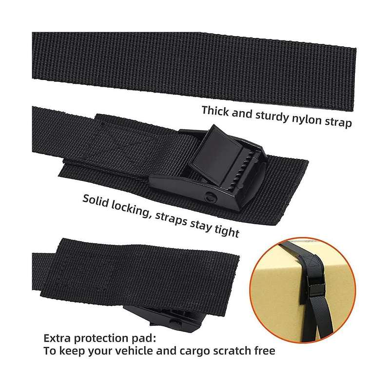 6.6ft Lashing Straps with Adjustable Cam Buckles Tie Down Cinch Straps Up to 550lbs for Packing,car