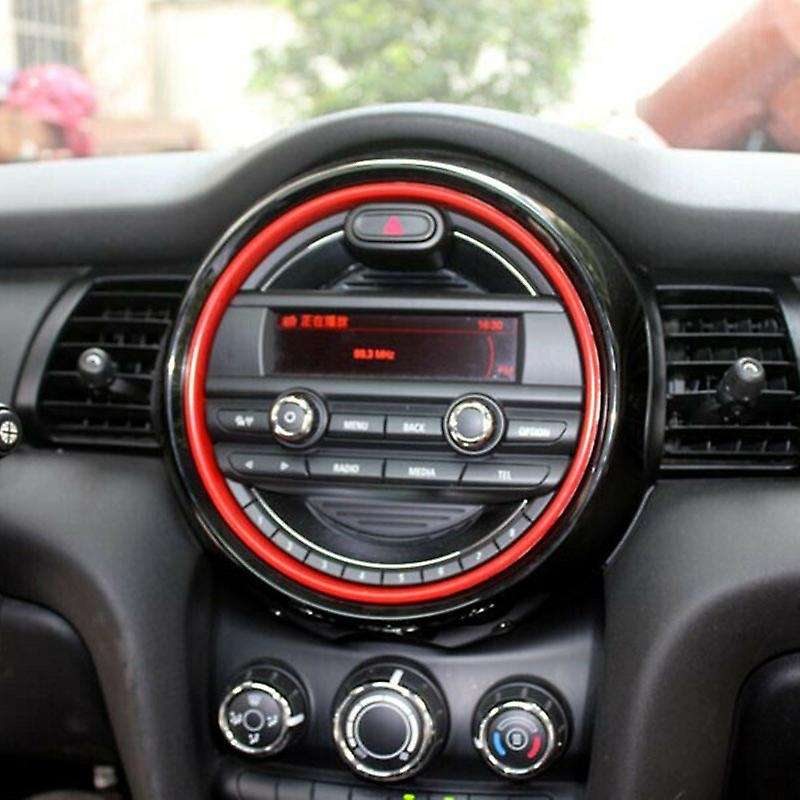 6.6 Inch Red Center Console Dashboard Navigation Radio Cover Trim Decoration Ring for F60 F57 F56 F5