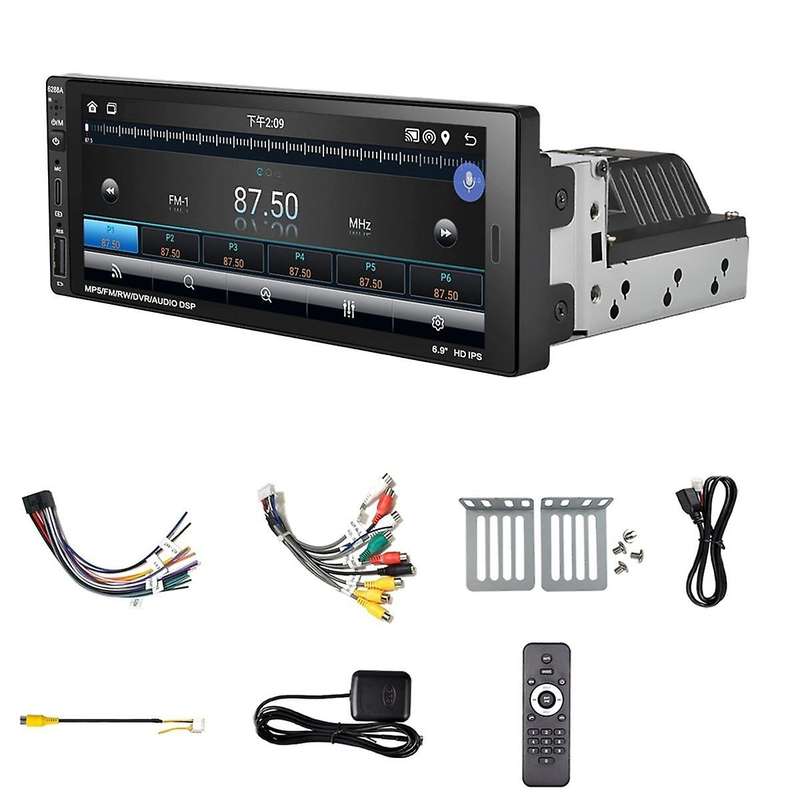 6.9 Inch Single Din Touchscreen Car Stereo, 2GB+32GB Wireless Carplay Android Auto, GPS Navigation W