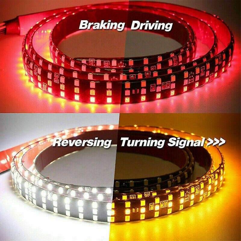 60 Inch Truck LED Strip Light Bar Triple Row with Reverse Brake Turn Signal for Pickup